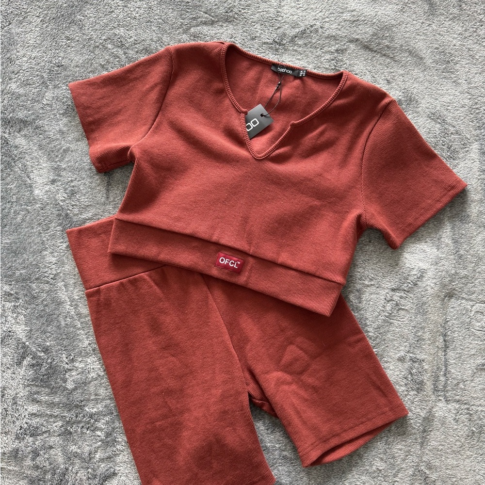 Two-Piece Biker Short Set